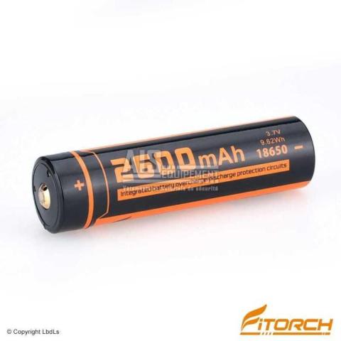 Batterie Fitorch 18650 UC26R - 2600 mAh port USB