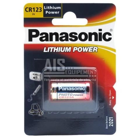 Blister 1 pile Panasonic CR123 Lithium