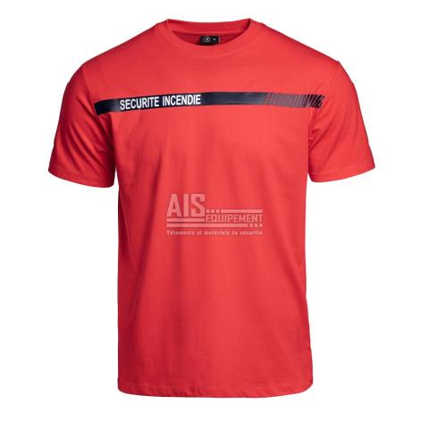 Tee shirt Secu-One securite incendie rouge